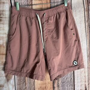 Vuori Kore Lined Shorts 7" Summer Red Small Mens Activewear Running Athleisure